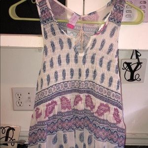 No Boundaries shirred racerback tank